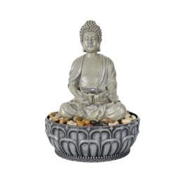 11.4inches Sitting Buddha Fountain Meditation Relaxing Decor for Home Office