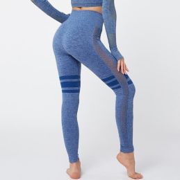 Leggings Women Yoga Fitness Legging Sport Leggins Legins Workout Pants (Color: Blue)