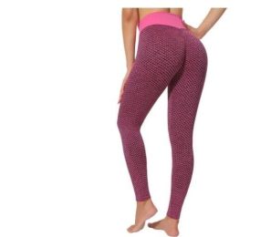 High Waist Workout Seamless Leggings Yoga Pants (Color: Rose)