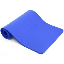 0.6-inch Thick Yoga Mat Anti-Tear High Density NBR Exercise Mat Anti-Slip Fitness Mat (Color: Blue)