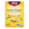 Yogi 100% Natural Herbal Tea Caffeine Free Lemon Ginger - 16 Tea Bags - Case of 6