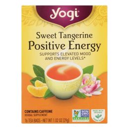 Yogi Positive Energy Herbal Tea Sweet Tangerine - 16 Tea Bags - Case of 6 (SKU: 1118876)